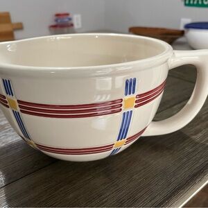 Longaberger batter bowl-Plaid